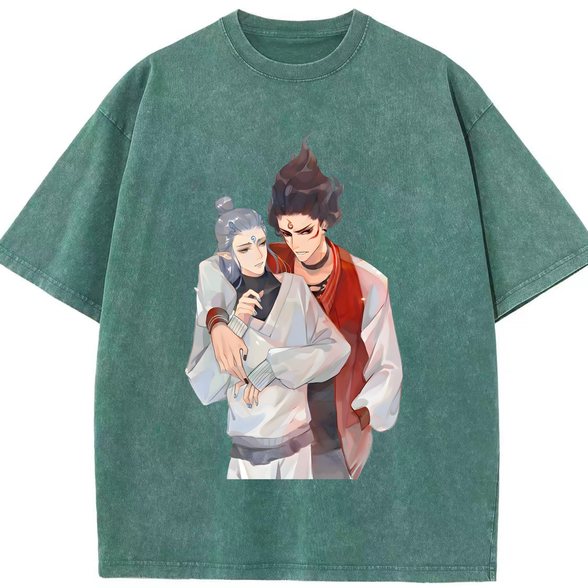 （画像用） Ne Zha 2 ナタ 魔童の大暴れ 綿100% ヴィンテージ風 半袖Tシャツ（フロントプリント）